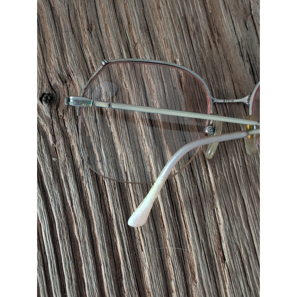 Vintage Eyeglasses Anita RS Windsor Aviator Round Gold Metal Half Rim Oversized - Picture 10 of 16